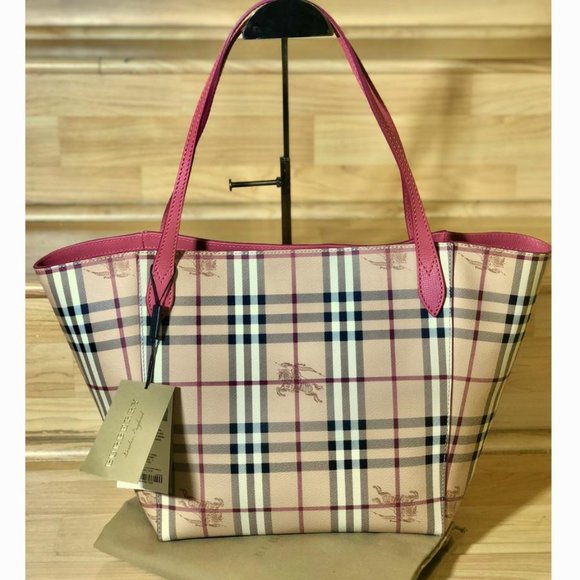 NWT BURBERRY HAYMARKET CHECK SMALL CANTERBURY BAG TOTE - Picture 4 of 6